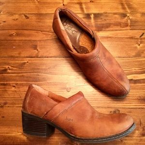 BOC Born Concept light Brown leather clogs